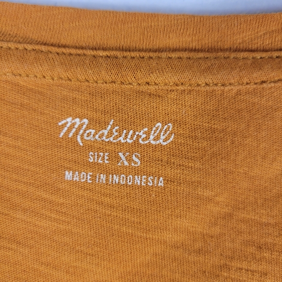 Madewell Whisper Cotton Short Sleeve V Neck Pocket Front Tee Shirt - Picture 3 of 8